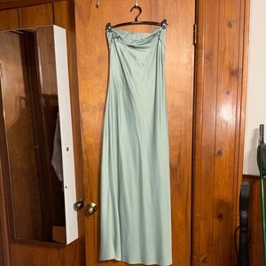 Sage Green Satin Slip Dress